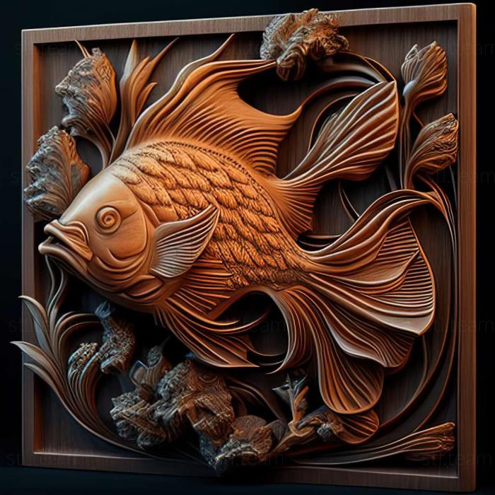 3D модель Пецилия рыба (STL)
